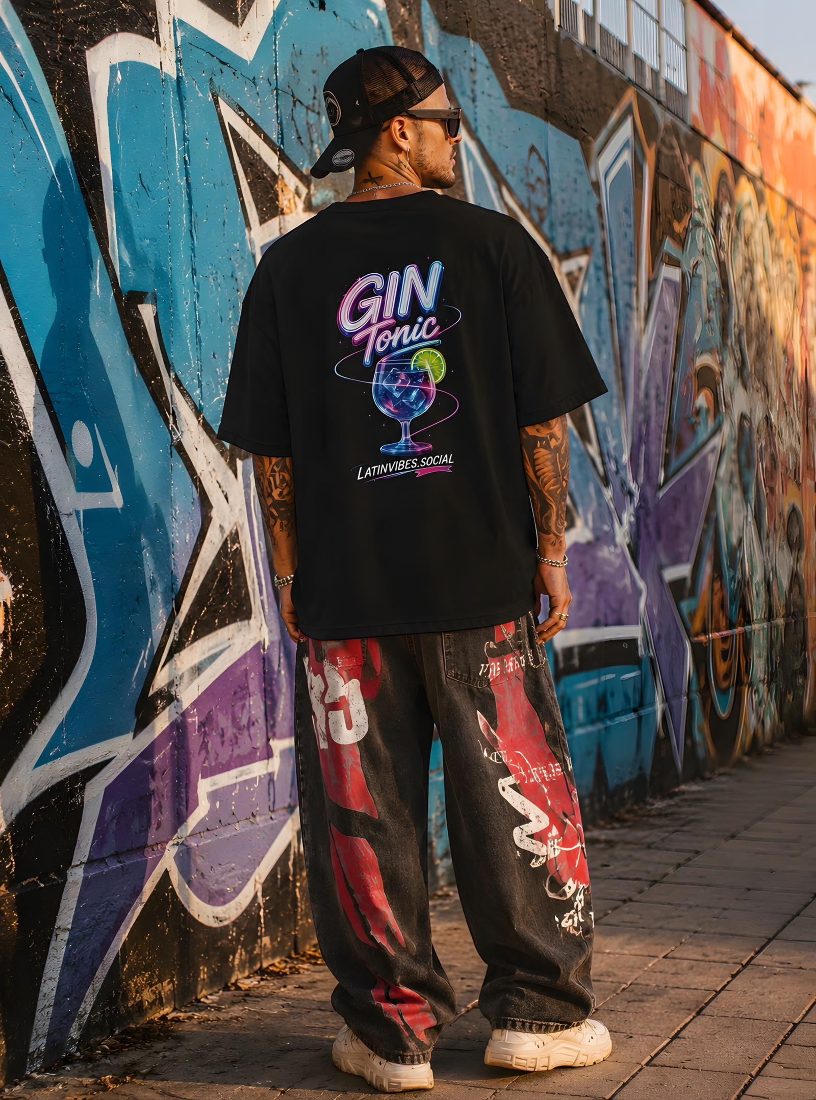 Maglietta Gin Tonic Oversize - Latin Vibes Social